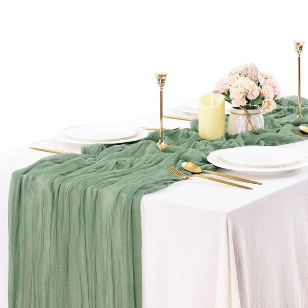 Graceful Nest 90x300cm Vintage Cheesecloth Table Runner