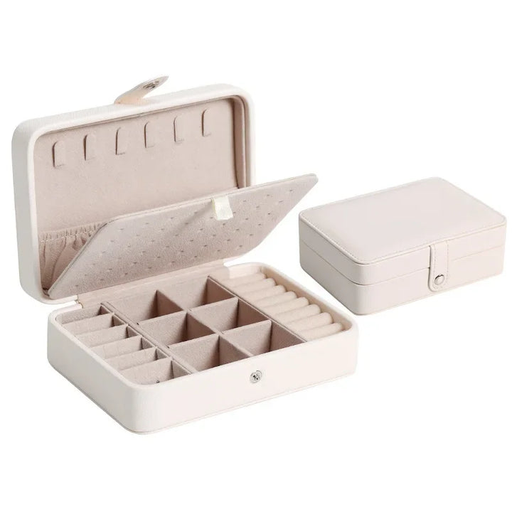 Graceful Nest L - White Chic & Secure Travel Jewelry Box