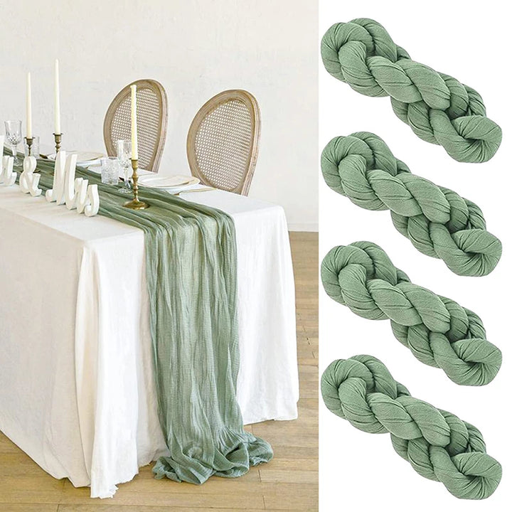 Graceful Nest Vintage Cheesecloth Table Runner